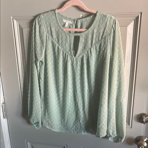 Mint Green Polka Dot Women's Top